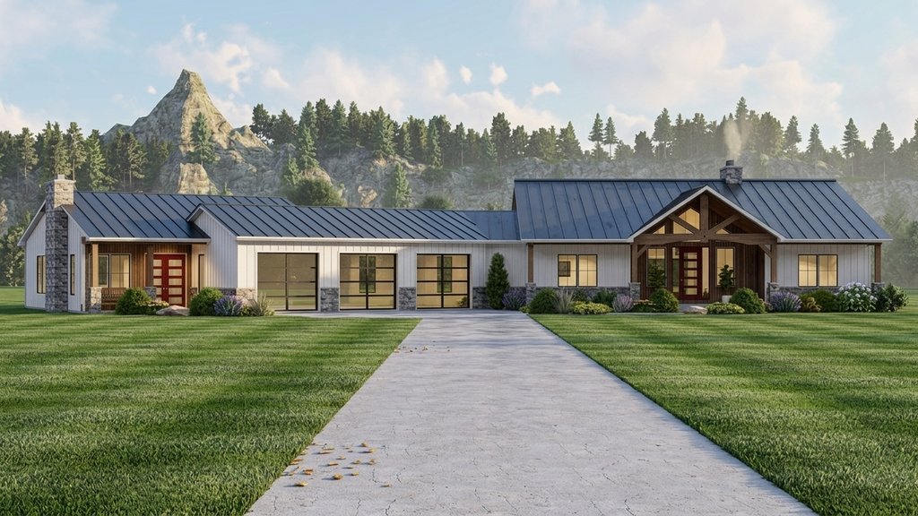 Exterior - Front Elevation 2 for Craftsman House Plan #1064-403 - 4 bed, 3.5 bath