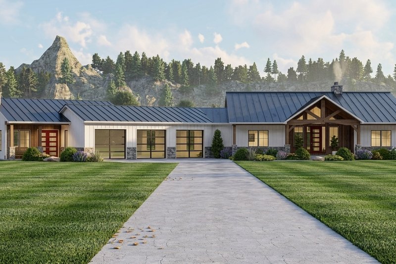 Exterior - Front Elevation 2 for Craftsman House Plan #1064-403 - 4 bed, 3.5 bath