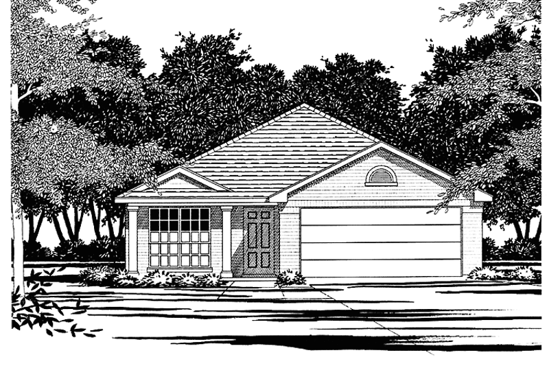 House Blueprint - Ranch Exterior - Front Elevation Plan #472-306