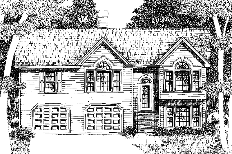 Architectural House Design - Exterior - Front Elevation 3 for Colonial House Plan #129-173 - 3 bed, 2 bath