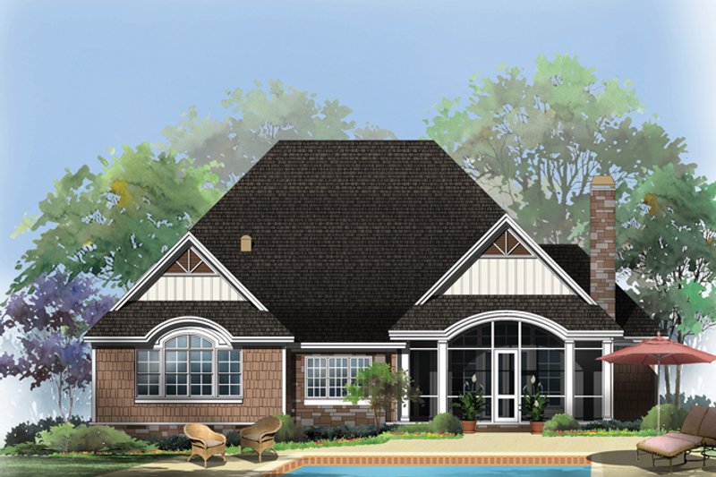 Dream House Plan - Exterior - Rear Elevation 2 for Craftsman House Plan #929-948 - 3 bed, 2.5 bath