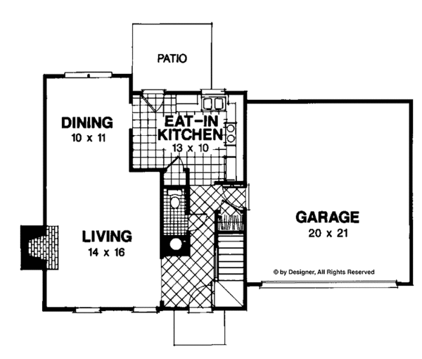 House Plan Design - Classical Floor Plan - Main Floor Plan #56-652