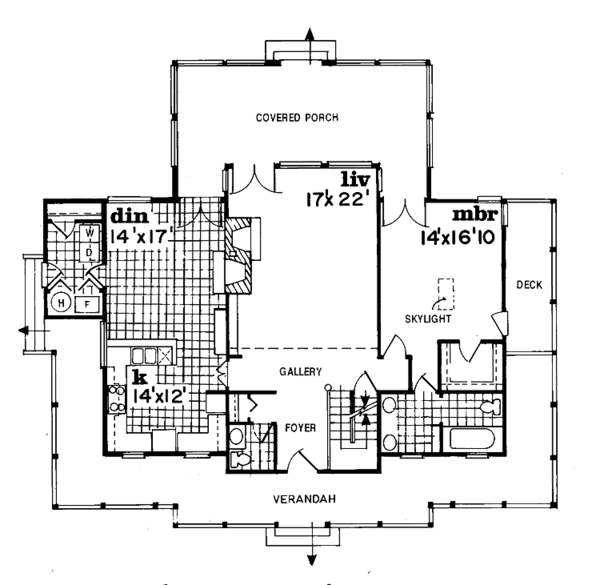 House Blueprint - Victorian Floor Plan - Main Floor Plan #47-928