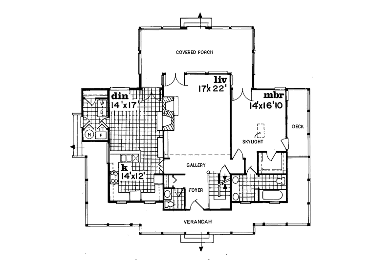 Home Plan - Floor Plan - Main Floor for Victorian House Plan #47-928 - 3 bed, 2.5 bath