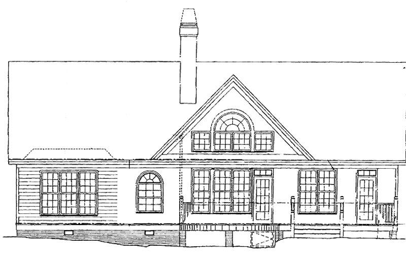 Home Plan - Exterior - Rear Elevation 1 for Traditional House Plan #929-363 - 3 bed, 2 bath