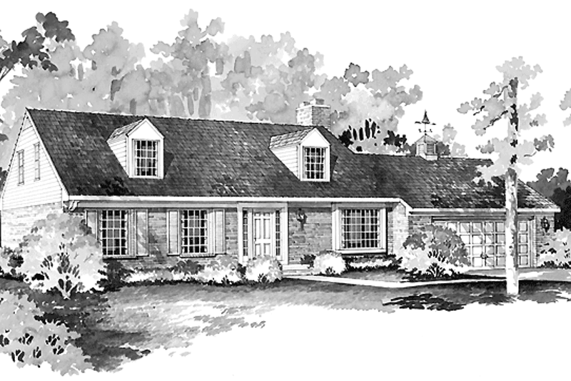 Dream House Plan - Colonial Exterior - Front Elevation Plan #72-554