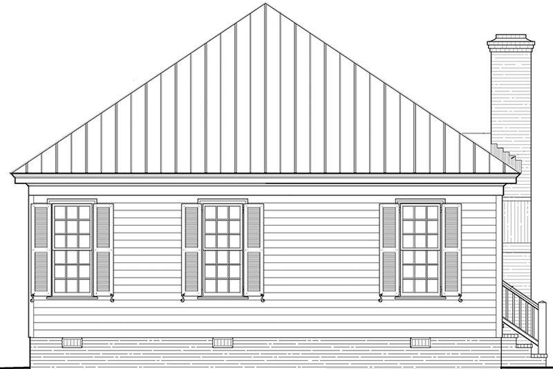Dream House Plan - Exterior - Rear Elevation 1 for Country House Plan #137-370 - 3 bed, 2 bath