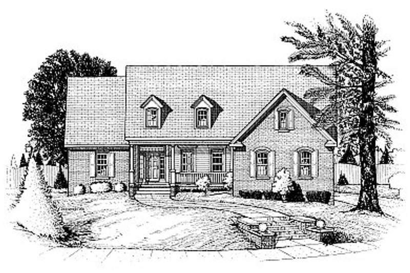 Architectural House Design - Traditional Exterior - Front Elevation Plan #20-210