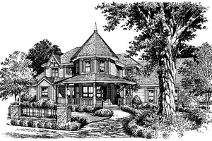 Home Plan - Exterior - Front Elevation for Victorian House Plan #417-679 - 3 bed, 2.5 bath