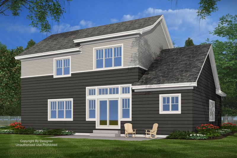 Dream House Plan - Exterior - Rear Elevation 1 for Bungalow House Plan #51-1426 - 4 bed, 3.5 bath