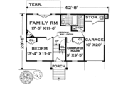 Colonial Style House Plan - 5 Beds 2 Baths 1785 Sq/Ft Plan #3-260 