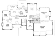 European Style House Plan - 4 Beds 3 Baths 4477 Sq/Ft Plan #18-9009 