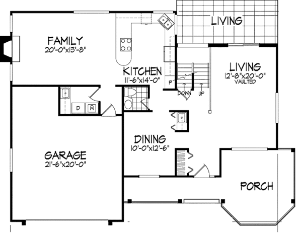 Home Plan - Country Floor Plan - Main Floor Plan #320-721