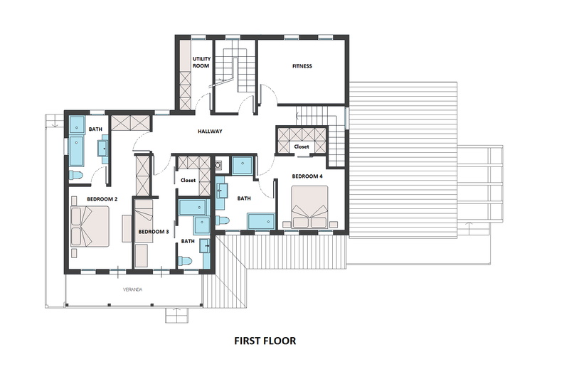 Dream House Plan - Floor Plan - Upper Floor for Farmhouse House Plan #542-10 - 5 bed, 6 bath