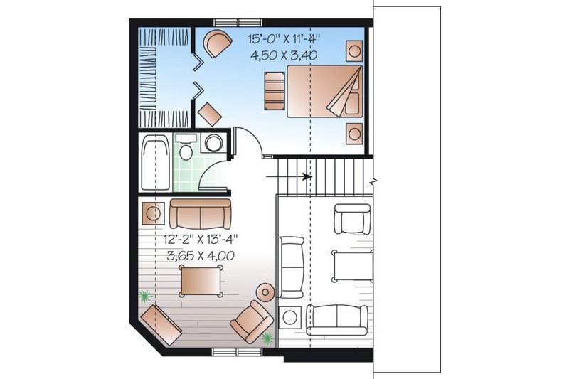 Home Plan - Floor Plan - Upper Floor for Traditional House Plan #23-867 - 3 bed, 2 bath