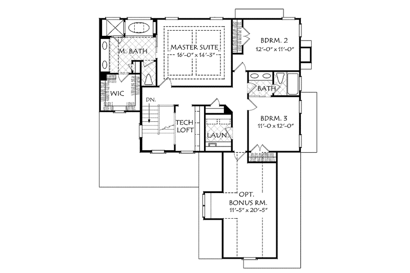 Home Plan - Floor Plan - Upper Floor for European House Plan #927-518 - 4 bed, 3 bath