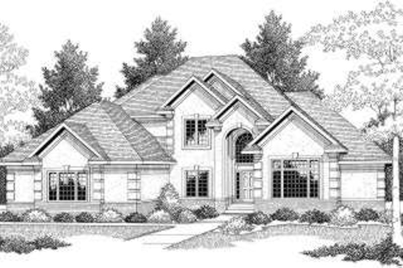 Dream House Plan - European Exterior - Front Elevation Plan #70-606