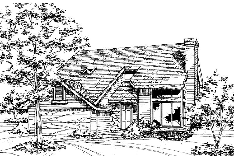 Dream House Plan - Contemporary Exterior - Front Elevation Plan #320-851