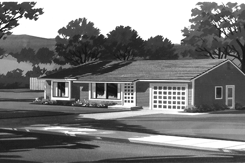 House Blueprint - Ranch Exterior - Front Elevation Plan #320-769
