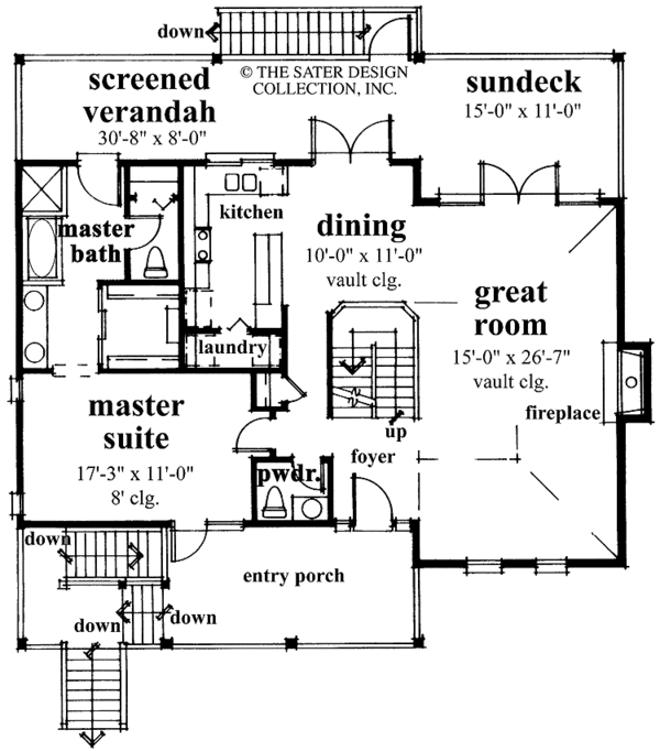 Architectural House Design - Country Floor Plan - Main Floor Plan #930-31
