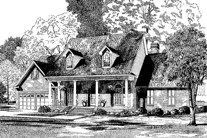 Home Plan - Exterior - Front Elevation 3 for Country House Plan #17-2785 - 4 bed, 3 bath