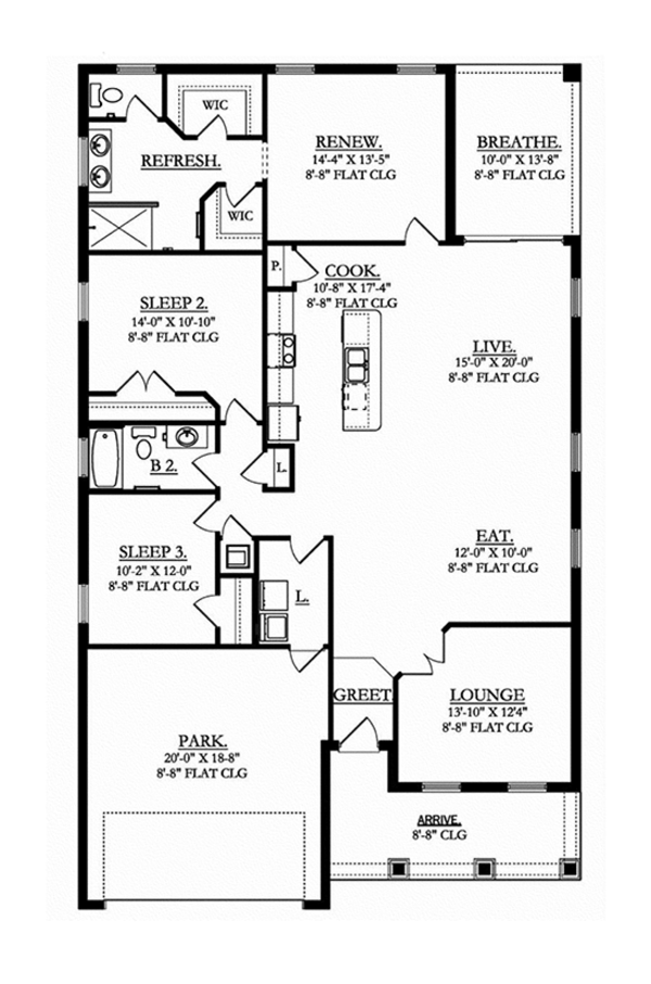 Architectural House Design - Craftsman Floor Plan - Main Floor Plan #1058-71