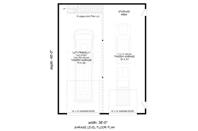House Plan Design - Floor Plan - Main Floor for Modern House Plan #932-713, 0 bath