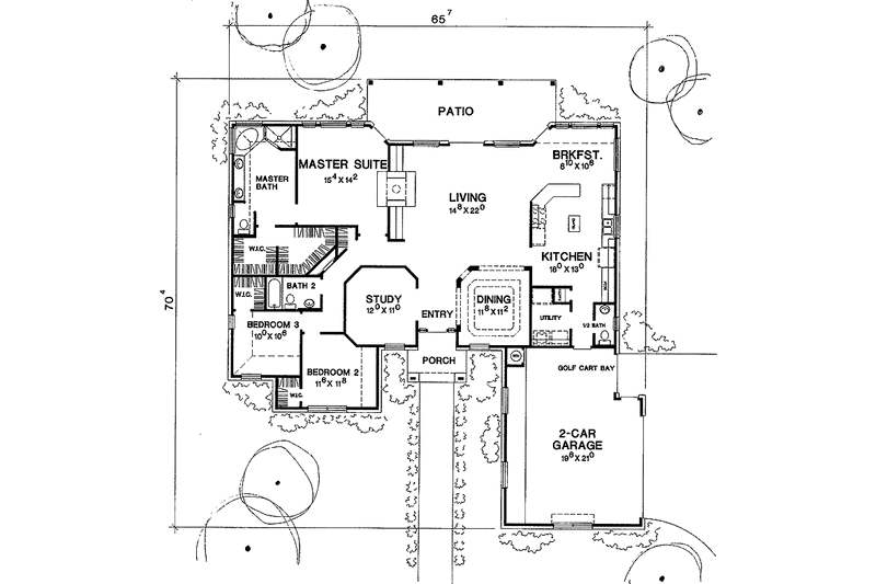 Dream House Plan - Floor Plan - Main Floor for Mediterranean House Plan #472-38 - 3 bed, 2.5 bath