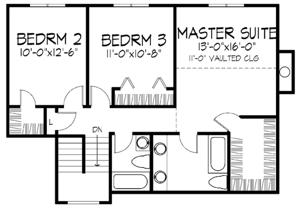 Dream House Plan - Contemporary Floor Plan - Upper Floor Plan #320-737