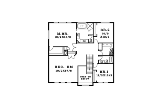 Floor Plan - Upper Floor for Craftsman House Plan #943-36 - 3 bed, 2.5 bath