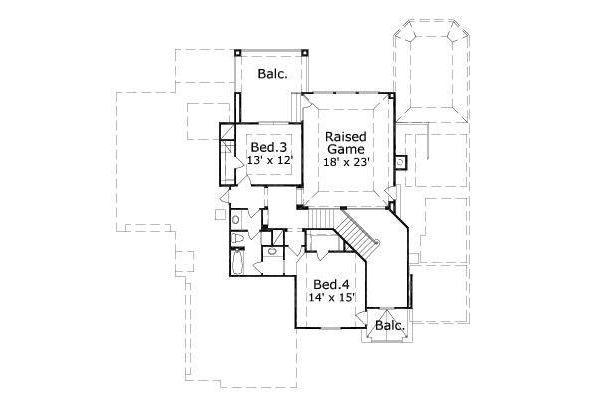 European Floor Plan - Upper Floor Plan #411-640