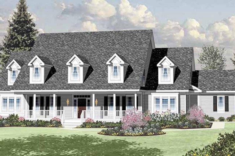 Dream House Plan - Colonial Exterior - Front Elevation Plan #328-460