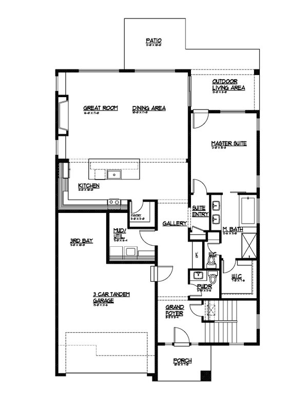 Contemporary Floor Plan - Main Floor Plan #569-82