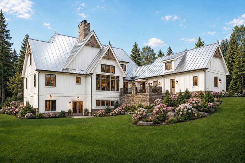 Architectural House Design - Exterior - Rear Elevation for Farmhouse House Plan #928-413 - 4 bed, 3.5 bath