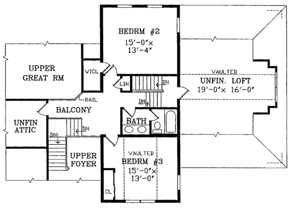 House Plan Design - Victorian Floor Plan - Upper Floor Plan #314-199