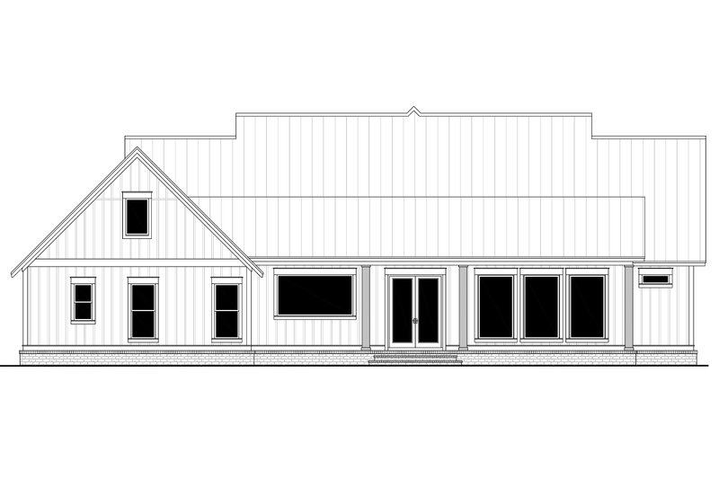 Architectural House Design - Exterior - Rear Elevation for Farmhouse House Plan #430-204 - 3 bed, 2.5 bath