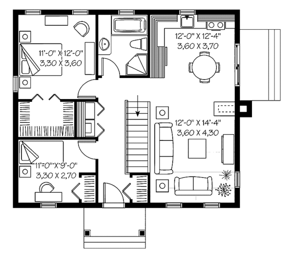 Architectural House Design - Craftsman Floor Plan - Main Floor Plan #23-2374