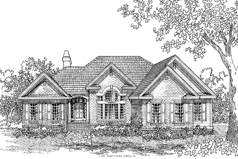 Home Plan - Exterior - Front Elevation for Ranch House Plan #929-274 - 3 bed, 2 bath