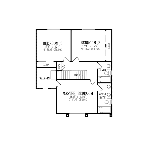 Mediterranean Floor Plan - Upper Floor Plan #1-292