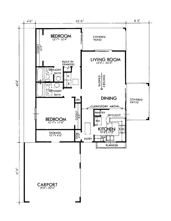 Architectural House Design - Contemporary Floor Plan - Main Floor Plan #320-1354
