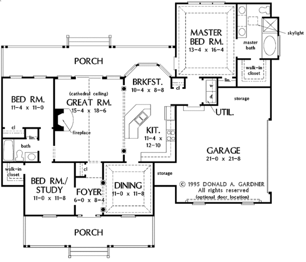 Architectural House Design - Country Floor Plan - Main Floor Plan #929-221