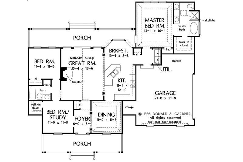 Home Plan - Floor Plan - Main Floor for Country House Plan #929-221 - 3 bed, 2 bath