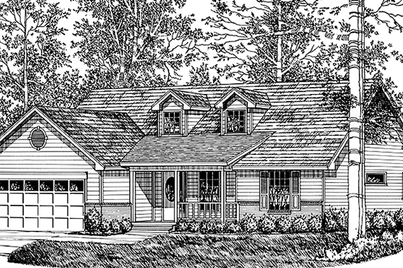 House Plan Design - Country Exterior - Front Elevation Plan #40-508