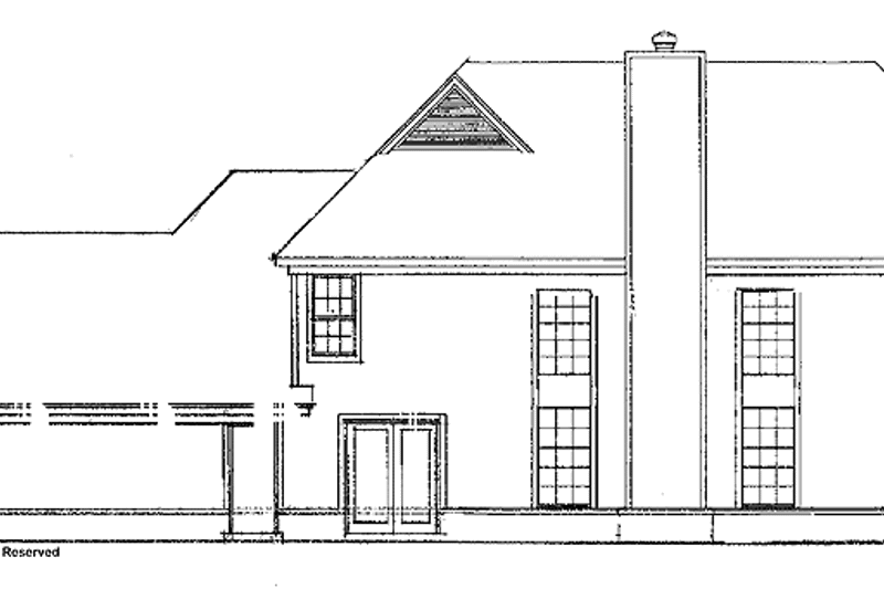 House Blueprint - Exterior - Rear Elevation for Country House Plan #952-104 - 4 bed, 2.5 bath