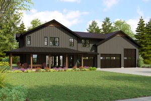 Country Exterior - Front Elevation Plan #48-1113