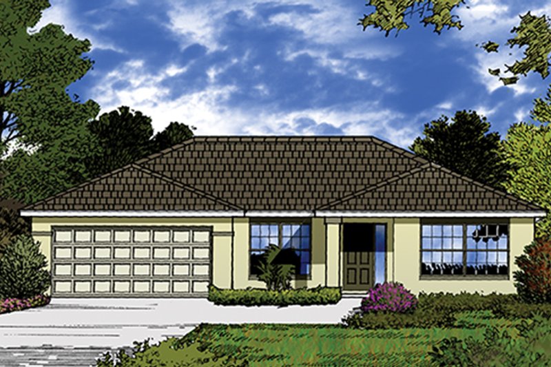 Home Plan - Exterior - Front Elevation 4 for European House Plan #417-825 - 3 bed, 2 bath
