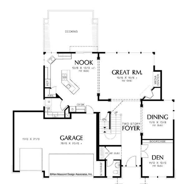 House Plan Design - Craftsman Floor Plan - Main Floor Plan #48-858