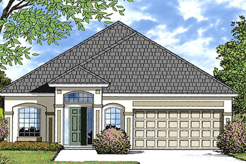 Dream House Plan - Exterior - Front Elevation 4 for European House Plan #417-827 - 3 bed, 2 bath