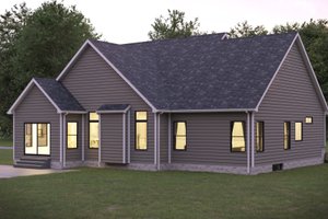 Exterior - Rear Elevation 1 for Farmhouse House Plan #1089-49 - 3 bed, 4.5 bath