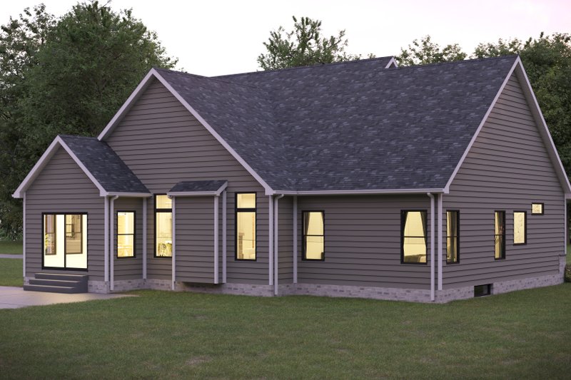 House Blueprint - Exterior - Rear Elevation 1 for Farmhouse House Plan #1089-49 - 3 bed, 4.5 bath